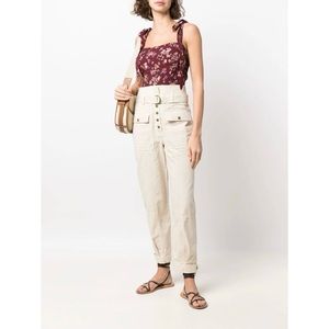 NEW Ulla Johnson Oliver Belted Nonstretch Cargo Jeans